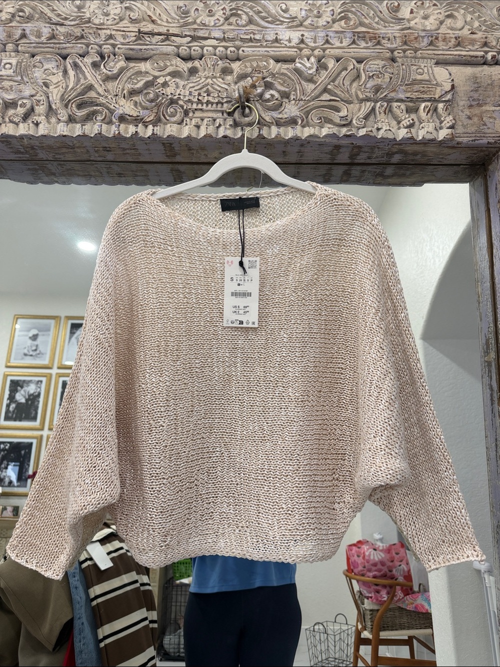 NWT Zara Cream Knit Sweater